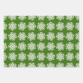Classic Christmas Snowflakes, Red Green White Pink Inpakpapier Vel (Voorkant 3)