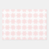 Classic Christmas Snowflakes, Red Green White Pink Inpakpapier Vel (Voorkant)