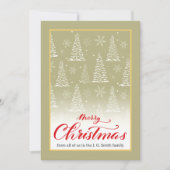 Classic Christmas Snowy Pines Flat Holiday Kaart (Voorkant)