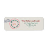 Classic Christmas Stamp Retour Adres Label (Voorkant)