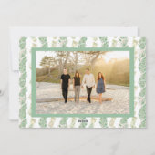 Classic Christmas Stocking Garland  2 Foto Feestdagenkaart (Achterkant)