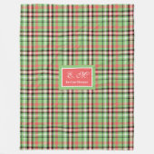 Classic Christmas Tartan Blanket Holiday Throw Fleece Deken (Voorkant)
