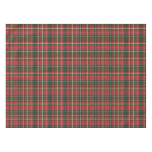 Classic Christmas Tartan Red Green Holiday Tafelkleed (Voorkant (Horizontaal))