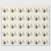 Classic Christmas Tree Ivory  Cadeaupapier (Vlak)