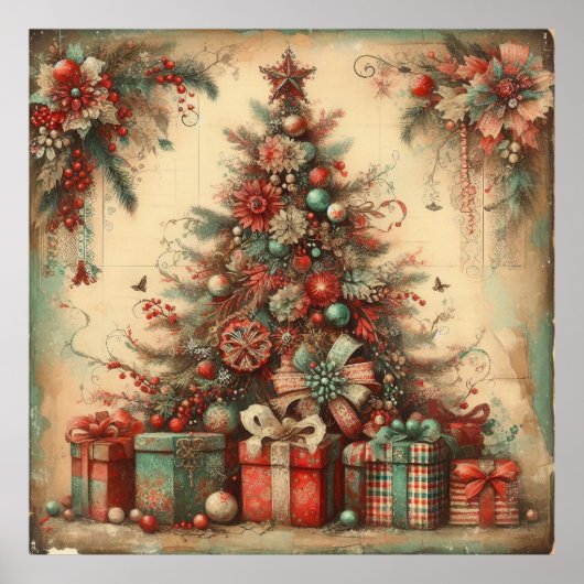 Classic Christmas Tree Poster (Voorkant)