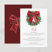 Classic Christmas Wedding Details Informatiekaartje (Voorkant / Achterkant)