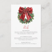 Classic Christmas Wedding Details Informatiekaartje (Voorkant)
