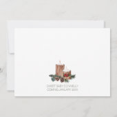 Classic Christmas White Baby-Q BBQ Baby shower Kaart (Achterkant)