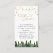 Classic Christmas White Baby shower Display Douche Informatiekaartje (Voorkant)