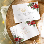 Classic Christmas White Baby shower luier Raffle Informatiekaartje<br><div class="desc">Deze Classic Christmas white baby shower luier loterij bijsluiter kaart is ideaal voor een lief feestelijk baby shower! Duik in de magie van het seizoen met onze vrolijke en eenvoudige design en meng klassieke charme met een grillig sprookje. Dit collectie is versierd met schattige bosdieren en vrolijke en felle waterverf...</div>