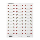 Classic Christmas White Baby shower retouradres Etiket (Full Sheet)