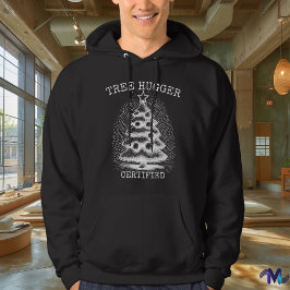 Classic Christmas - Witte Retro Halftoonboom Hoodie