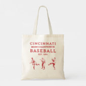 Classic Cincinnati Baseball Fan Retro Raglan Baseb Tote Bag (Achterkant)