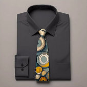 Classic Circle Pattern Blauw Stropdas