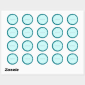 Classic Circle Scallop Ronde Sticker (Vel)