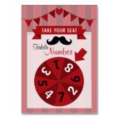 Classic Circus Poster Birthday Party Table No. Kaart (Voorkant)