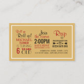 Classic Circus Poster, Kind Birthday Party Ticket Informatiekaartje (Achterkant)