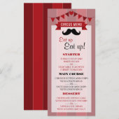 Classic Circus Poster Kinderverjaardagsmenu Menu (Voorkant / Achterkant)