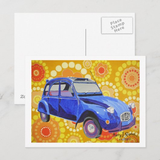 Classic citroen 2cv briefkaart (Voorkant / Achterkant)