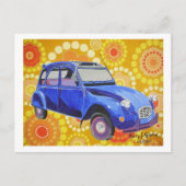 Classic citroen 2cv briefkaart (Voorkant)