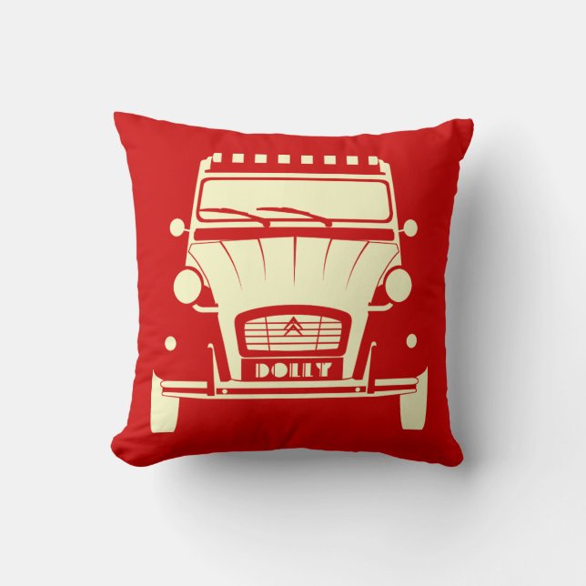 Classic citroen 2CV Deux Chevaux Dolly Cushion Kussen (Voorkant)