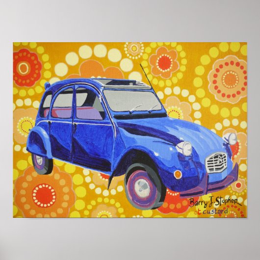 Classic citroen 2cv poster (Voorkant)