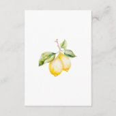 Classic Citrus Lemon Summer Wedding Enclosure Kaar Informatiekaartje (Achterkant)