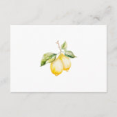 Classic Citrus Lemon Summer Wedding RSVP Kaart (Achterkant)