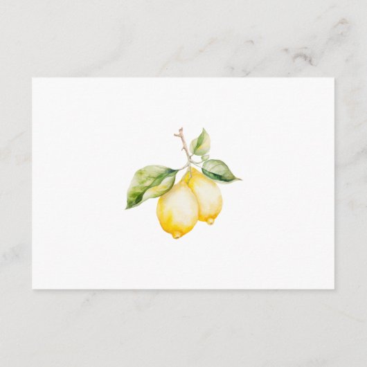 Classic Citrus Lemon Summer Wedding RSVP Kaart (Achterkant)