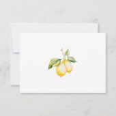 Classic Citrus Lemon Summer Wedding RSVP Kaart (Achterkant)