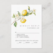 Classic Citrus Lemon Summer Wedding RSVP Kaart (Voorkant)