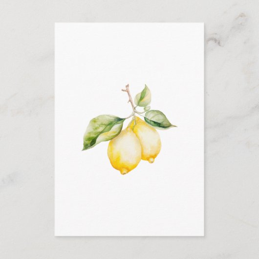 Classic Citrus Lemon Summer Wedding RSVP Kaart (Achterkant)