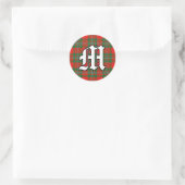 Classic Clan Gregor MacGregor Tartan Monogram Ronde Sticker (Tas)