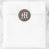Classic Clan MacBeth Tartan Monogram Ronde Sticker (Tas)
