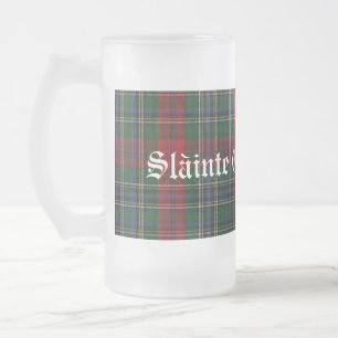 Classic Clan MacLean Tartan Pset Stein Matglas Bierpul