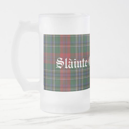 Classic Clan MacLean Tartan Pset Stein Matglas Bierpul (Links)
