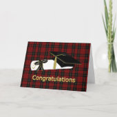 Classic Clan MacQueen Plaid Afstuderen Kaart (Voorkant)