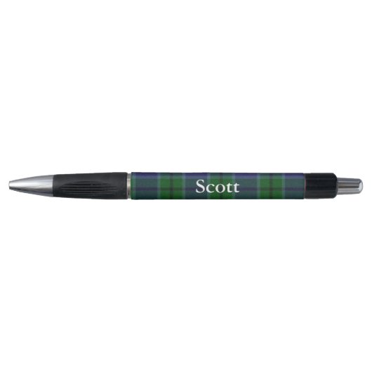 Classic Clan Scott Tartan Pset Aangepaste Pen (Voorkant)