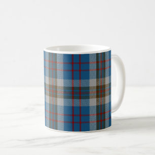 Classic Clan Thompson Blue en Gray Tartan Pset Koffiemok