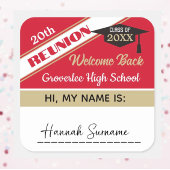 Classic Class Reunion Naam tag Sticker