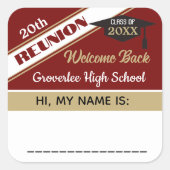 Classic Class Reunion Naam tag Sticker (Voorkant)