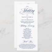 Classic Classy Wedding Program Kaart (Voorkant / Achterkant)