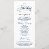 Classic Classy Wedding Program Kaart (Voorkant)