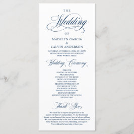 Classic Classy Wedding Program Kaart