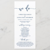Classic Classy Wedding Program Kaart (Voorkant)