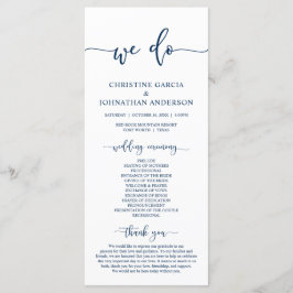 Classic Classy Wedding Program Kaart