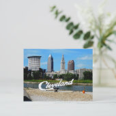 Classic Cleveland River Skyline Briefkaart (Staand voorkant)