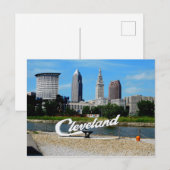 Classic Cleveland River Skyline Briefkaart (Voorkant / Achterkant)