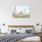 Classic Cleveland River Uitzicht Canvas Afdruk (Insitu (Slaapkamer))
