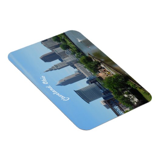 Classic Cleveland River Uitzicht Magnet Magneet (Rechterzijde)